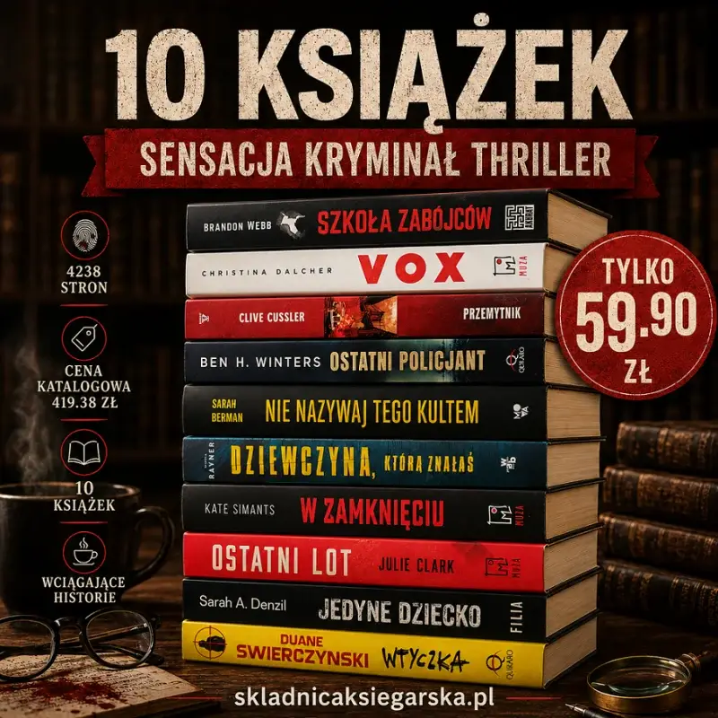 10 KSIĄŻEK W CENIE 1 ŚWIATOWA PAKA KSIĄŻKOMANIAKA | THRILLER, SENSACJA, DYSTOPIA I TRUE CRIME Kup online