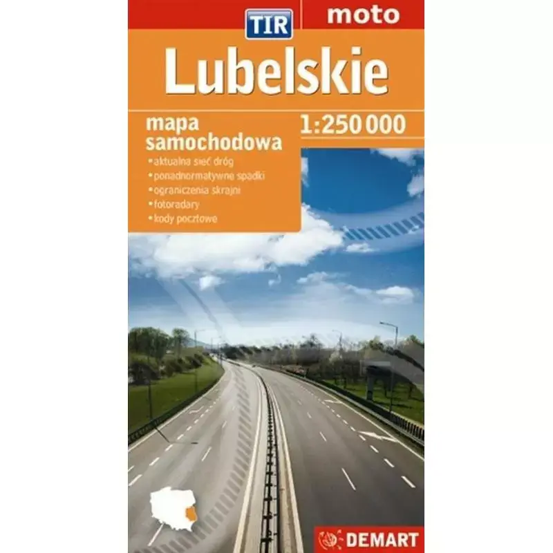 LUBELSKIE MAPA SAMOCHODOWA 1:250 000 Super okazja