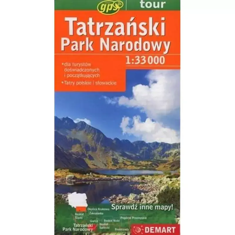 Nowy TATRZAŃSKI PARK NARODOWY MAPA TURYSTYCZNA 1 : 33 000 TOUR GPS