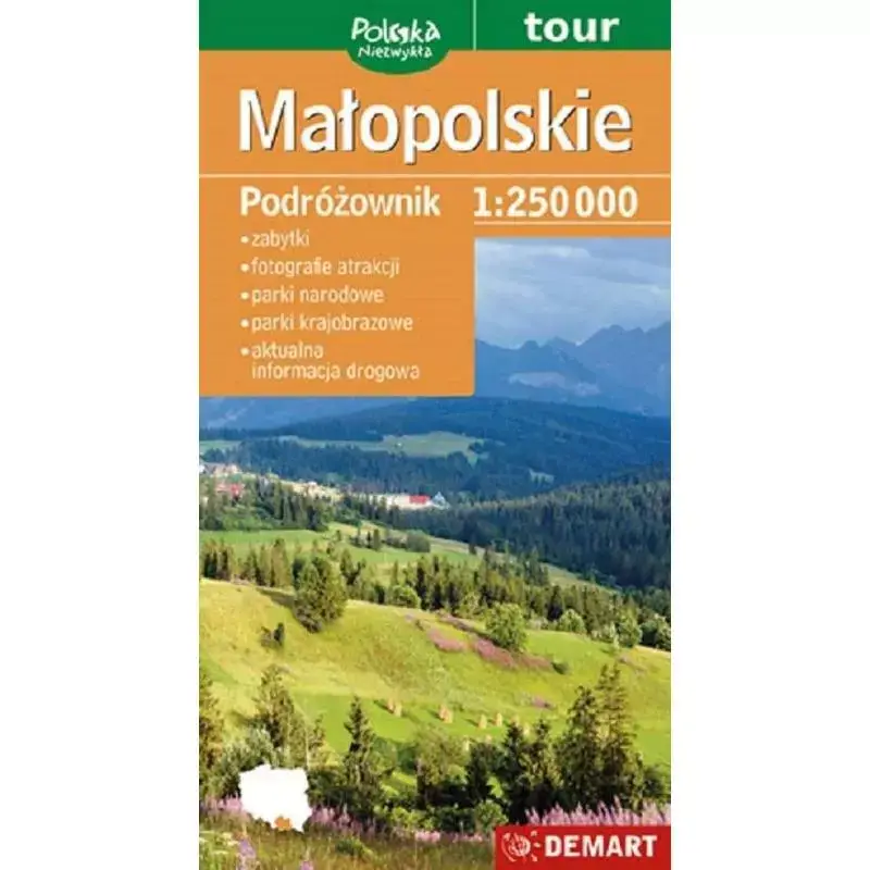 MAŁOPOLSKIE PODRÓŻOWNIK MAPA TURYSTYCZNA 1 : 250 000 Bestseller