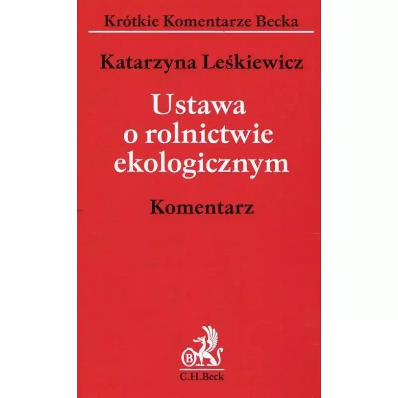 Kup online USTAWA O ROLNICTWIE EKOLOGICZNYM. KOMENTARZ