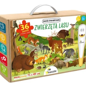 Wysoka jakość Zwierzęta lasu. Puzzle interaktywne Kakadu