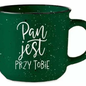Oferta limitowana Kubek vintage – Pan jest PRZY TOBIE, On obdarza CIĘ DOBREM