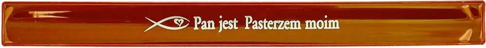 OPASKA odblaskowa PAN JEST PASTERZEM MOIM (pomarańczowa) Bezpieczna płatność