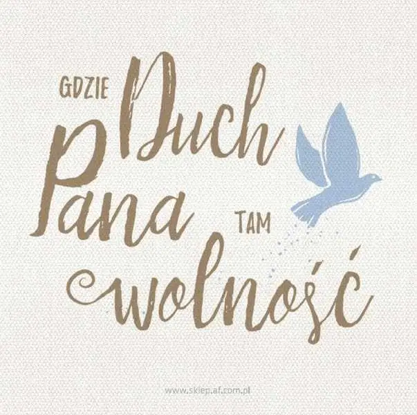 Tani PODKŁADKA KORKOWA z tekstem: GDZIE DUCH PANA TAM WOLNOŚĆ