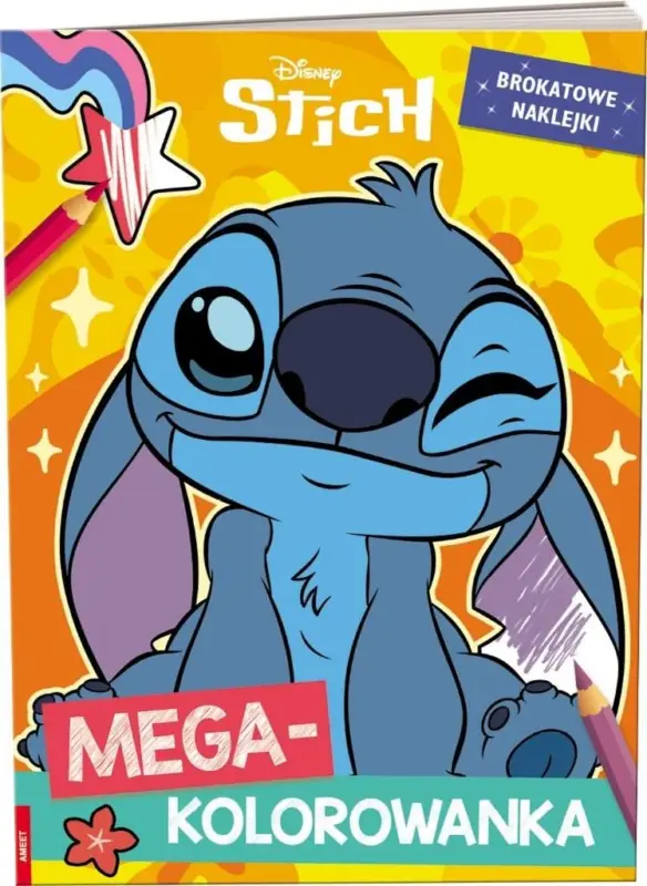 Disney Stich. Megakolorowanka. Brokatowe naklejki Darmowy zwrot