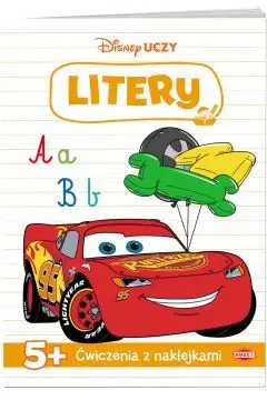 Disney uczy. Auta. Ćwiczenia z naklejkami. Litery Wyprzedaż