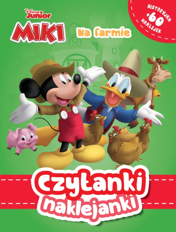Czytanki naklejanki. Na farmie. Disney Junior Miki Okazja