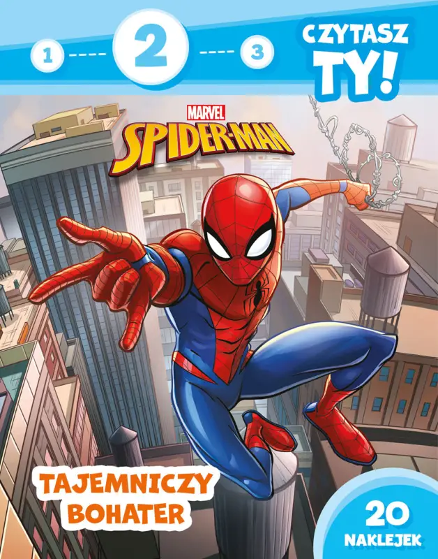 Cena promocyjna 1, 2, 3, czytasz ty! Poziom 2. Tajemniczy bohater.Marvel Spider-Man